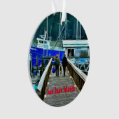 Hond en Boaters San Juan Islands Acryl Ornament (voorkant)