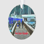 Hond en Boaters San Juan Islands Acryl Ornament (voorkant)