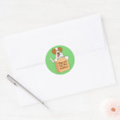 Hond en boek Gesigneerd door auteur Stickers Kinde (Envelop)