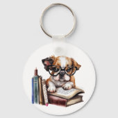 Hond en boeken sleutelhanger (Achterkant)