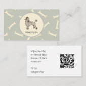 Hond en Bone Print Patroon Hond Grooming Spa Visitekaartje (Voorkant / Achterkant)