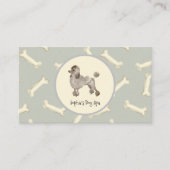 Hond en Bone Print Patroon Hond Grooming Spa Visitekaartje (Voorkant)