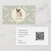 Hond en Bone Print Patroon Hond Grooming Spa Visitekaartje (Voorkant / Achterkant)