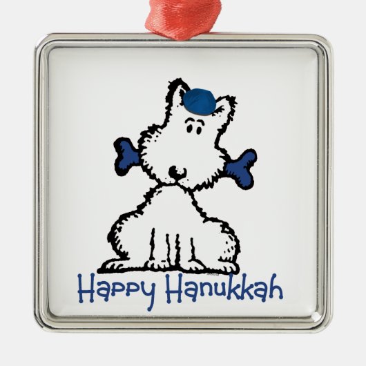 hond en bot hanukkah metalen ornament (Voorkant)