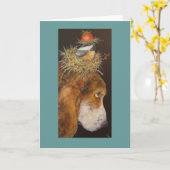 Hond- en cichoreikaart kaart (Gele Bloem)