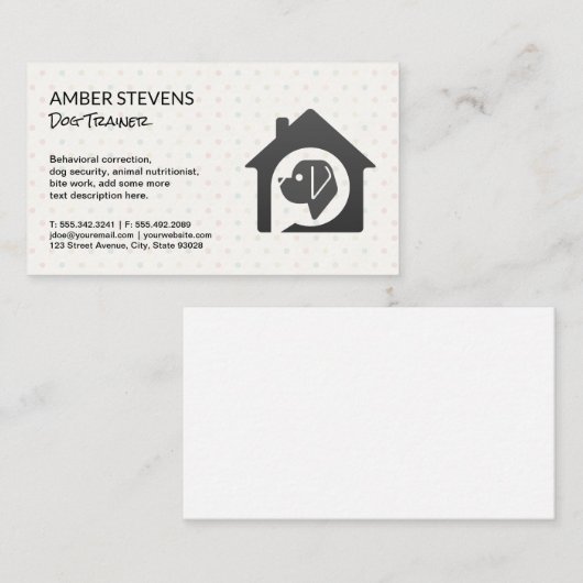 Hond en Doggie House Visitekaartje (Voorkant / Achterkant)