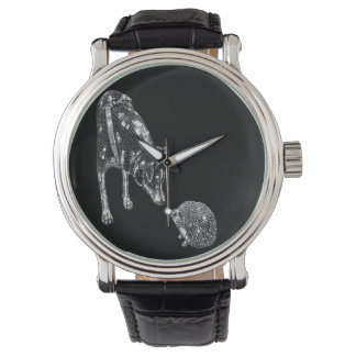Hond en Egel Horloge | Unieke Dierenliefhebber