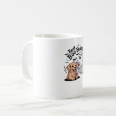 Hond en geest drink wijn. Klassiek T-shirt Koffiemok (Voorkant links)
