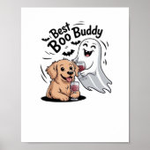 Hond en geest drink wijn. Klassiek T-shirt Poster (Voorkant)