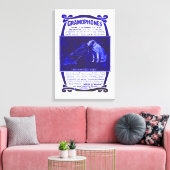 Hond en grammofoon canvas afdruk (Insitu (Woonkamer))