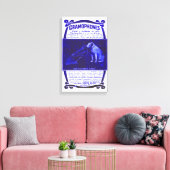 Hond en grammofoon canvas afdruk (Insitu (Woonkamer))