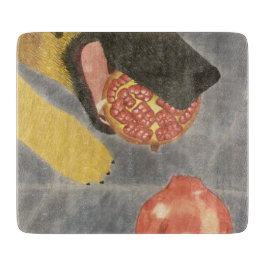 Hond en granaatappel snijplank