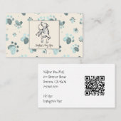 Hond en hond Bone Patroon Hond Grooming Spa Visitekaartje (Voorkant / Achterkant)