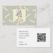Hond en hond Bone Patroon Hond Grooming Spa Visitekaartje (Voorkant / Achterkant)