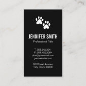 Hond en Hond Prints | (beige zwart) Visitekaartje (Achterkant)