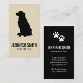 Hond en Hond Prints | (beige zwart) Visitekaartje (Voorkant / Achterkant)