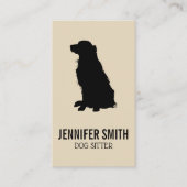 Hond en Hond Prints | (beige zwart) Visitekaartje (Voorkant)