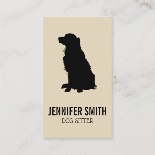 Hond en Hond Prints | (beige zwart) Visitekaartje (Voorkant)