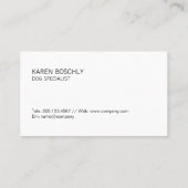 Hond en Hondenpoot Visitekaartje (Achterkant)