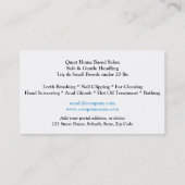 Hond- en honingparlor | Personaliseren Visitekaartje (Achterkant)