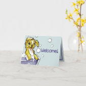 Hond en huisdier Groomer Welkom - Doggie Bubble Ba Kaart (Gele Bloem)
