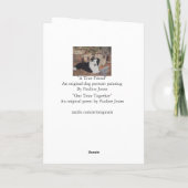 Hond en huisdier sympathie gedicht origineel aanpa kaart (Achterkant)