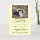 Hond en huisdier sympathie gedicht origineel aanpa kaart (Voorkant)