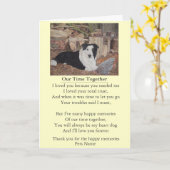 Hond en huisdier sympathie gedicht origineel aanpa kaart (Gele Bloem)