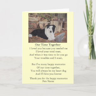 Hond en huisdier sympathie gedicht origineel aanpa kaart
