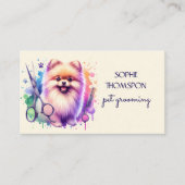 Hond en huisdieren grooming visitekaartje (Voorkant)