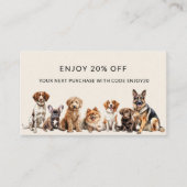 Hond en huisdieren Hond lopen Kortingskaartje (Voorkant)