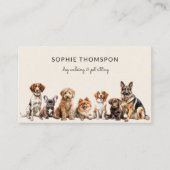 Hond en huisdieren Hond lopen Visitekaartje (Voorkant)