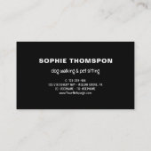 Hond en huisdieren Hond lopen Visitekaartje (Achterkant)