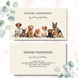 Hond en huisdieren Hond lopen Visitekaartje