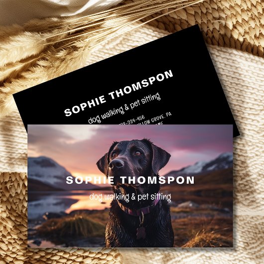 Hond en huisdieren Hond lopen Visitekaartje