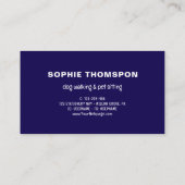 Hond en huisdieren Hond lopen Visitekaartje (Achterkant)