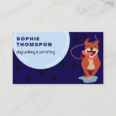 Hond en huisdieren Hond lopen Visitekaartje (Voorkant)