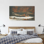 Hond en Hunter, 1892 (olie op canvas) Canvas Afdruk (Insitu (Slaapkamer))