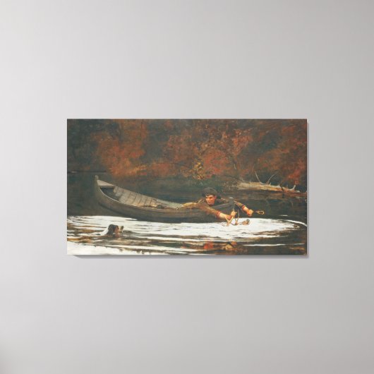 Hond en Hunter, 1892 (olie op canvas) Canvas Afdruk (Voorkant)