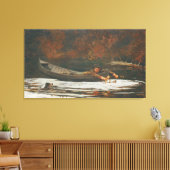 Hond en Hunter, 1892 (olie op canvas) Canvas Afdruk (Insitu (Woonkamer))