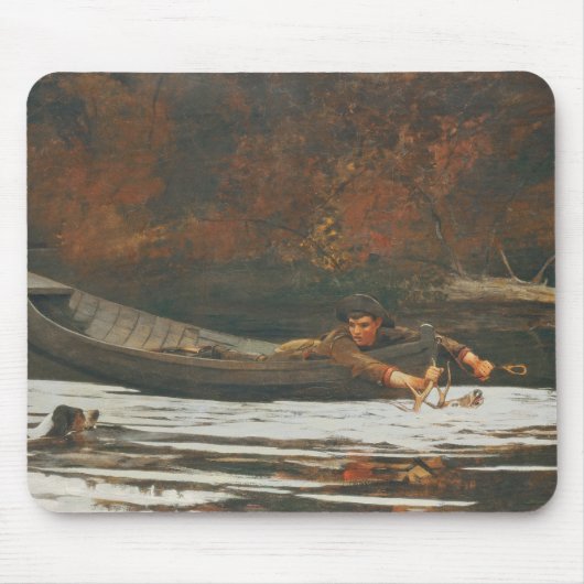 Hond en Hunter, 1892 (olie op canvas) Muismat (Voorkant)