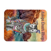 Hond en Kat Adopteren Niet Winkelen Magnet Magneet (Horizontaal)