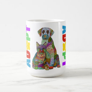 Hond en Kat Adoptie Bewustzijnsbeker Koffiemok