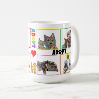 Hond en Kat Adoptie en Redding Be Kind Liefde Mok