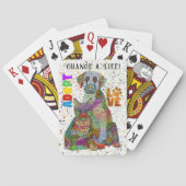 Hond en Kat Adoptie en Redding Pokerkaarten (Achterkant)