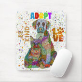 Hond en Kat Adoptie en Rescue Be Kind Liefde Muismat (Met muis)