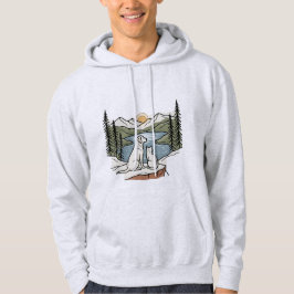 Hond en Kat Bergmeer Zonsondergang Hoodie