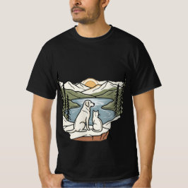 Hond en Kat Bergmeer Zonsondergang T-shirt