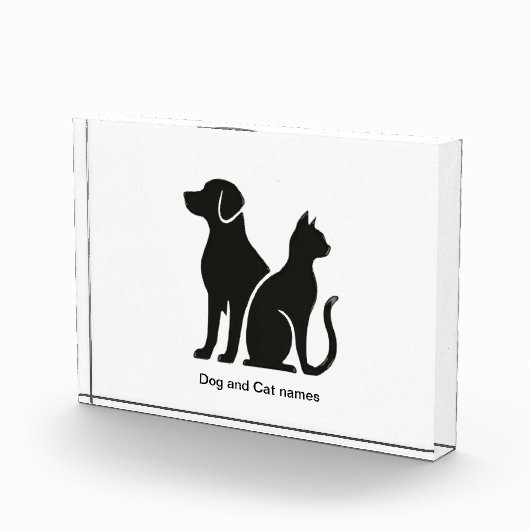 Hond en Kat boho ontwerp Fotoblokken (Rechts)