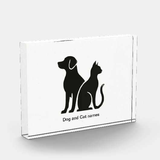 Hond en Kat boho ontwerp Fotoblokken (Links)